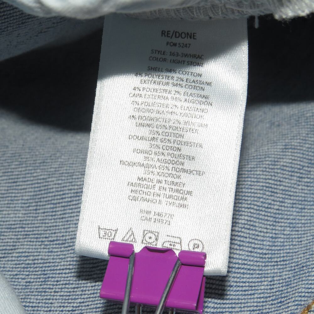 Re/Done Originals Light Wash Denim 90’s High Rise Skinny Ankle Crop Jeans - Picture 12 of 13